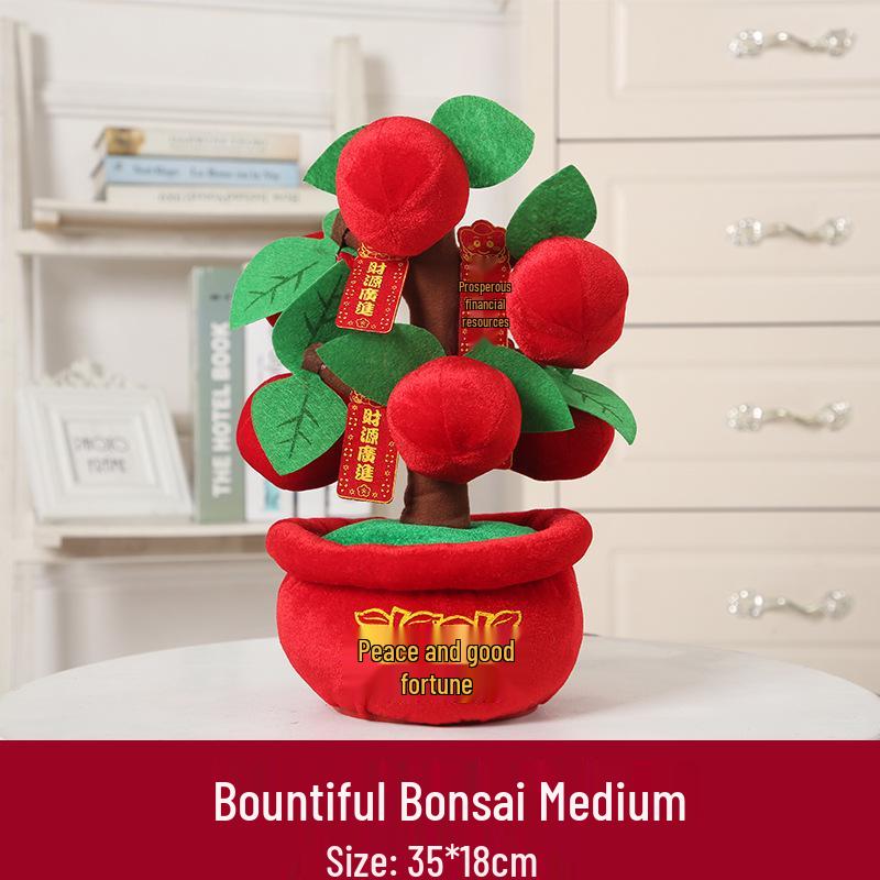 New Year Desktop Peach Blossom and Orange Tree Ornaments for Spring Festival Decor