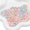 200Pcs No Hole 3-8mm Colorful ABS Round Imitation Pearl Beads for DIY Jewelry Craft Making Home Decoration Art Faux Pearls for Vase Fillers