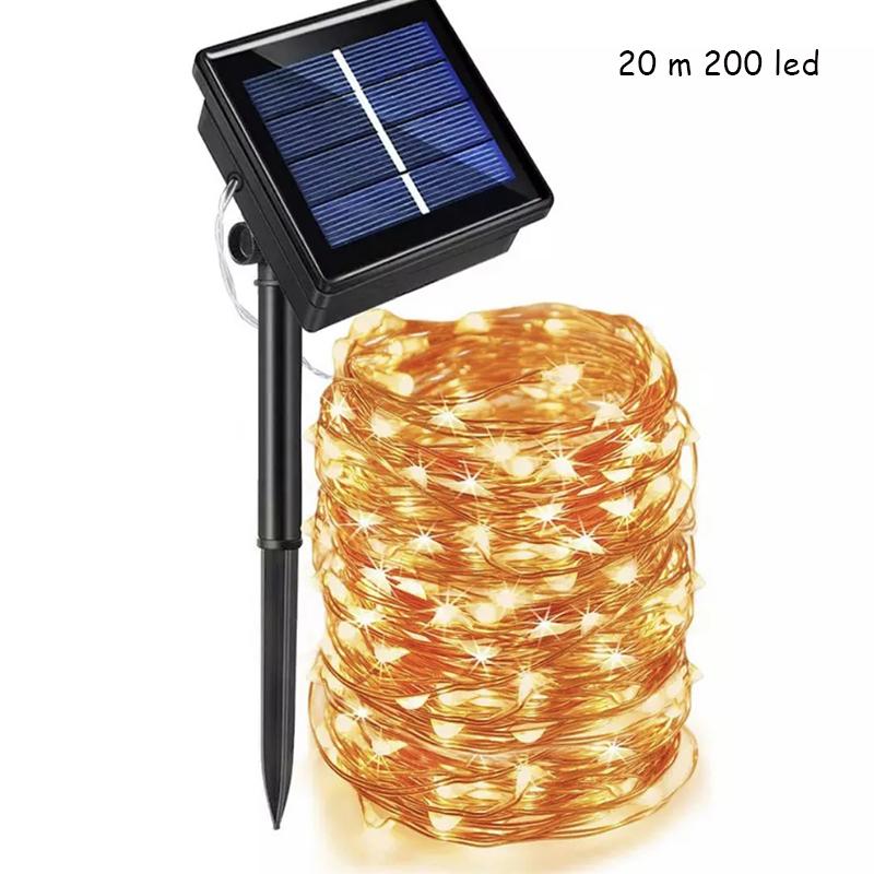 10M/20M Solar Led Fairy Light Outdoor Festoon Led Waterproof Garland String Lights Christmas Party Garden Solar Lamp Decoration