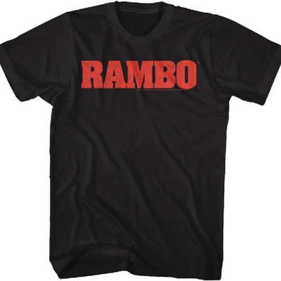 American Classics Rambo Action Film Rambo Image Adult Short Sleeve T-Shirt Graphic Tee