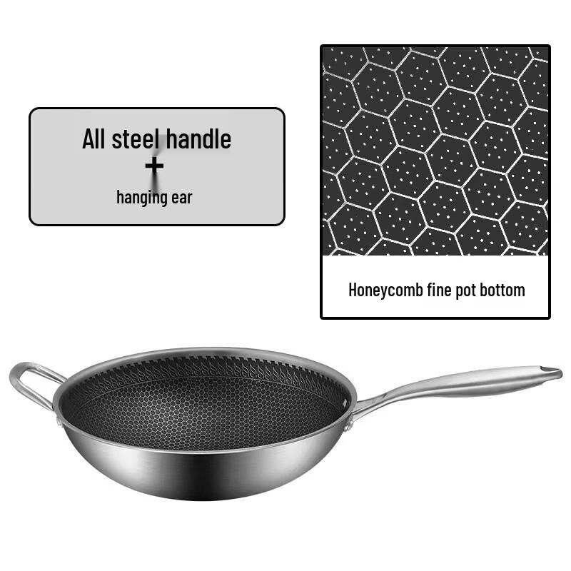 

WuTuo Thickened Honeycomb Stainless Steel Wok