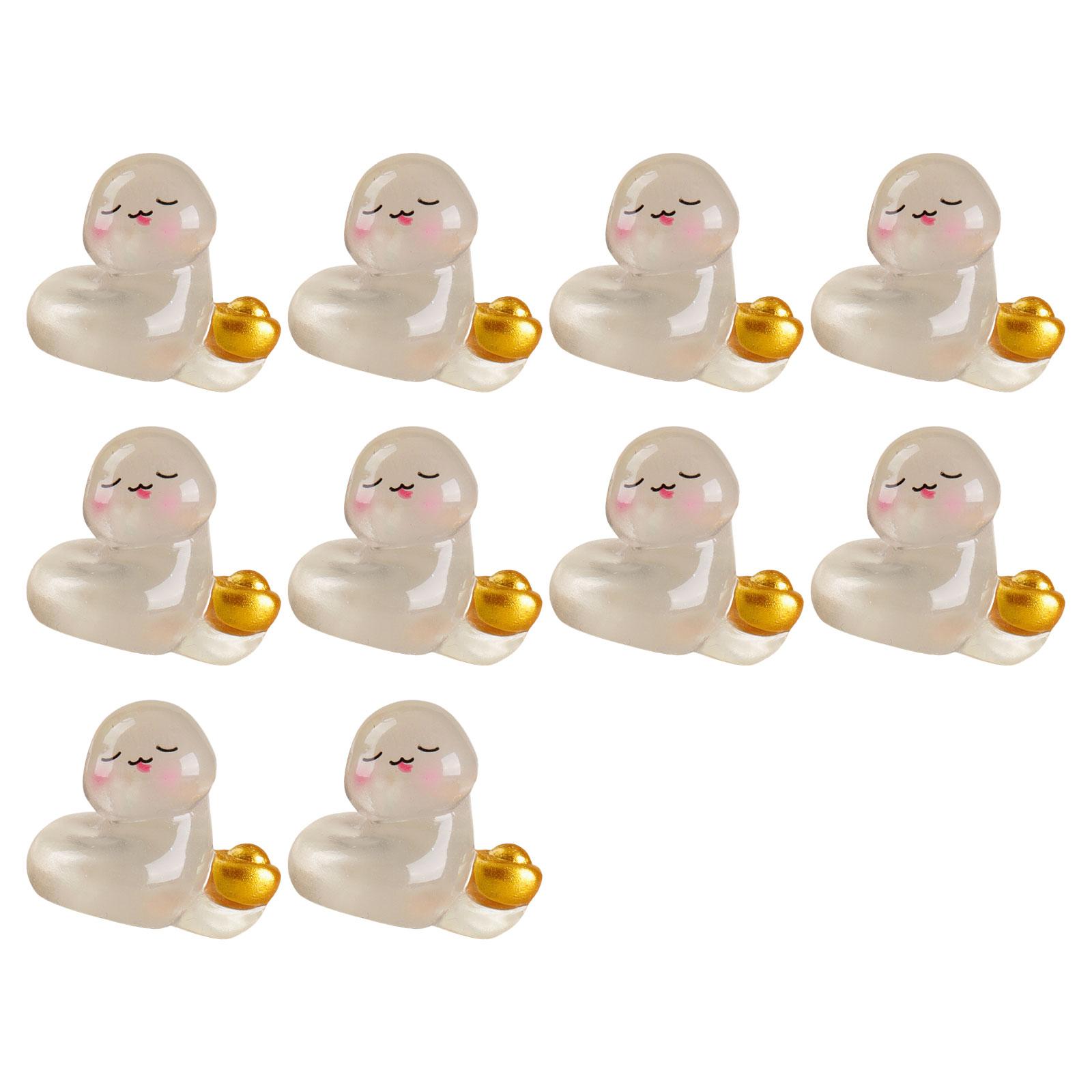 

10 шт. Светящиеся змеи Мультяшные Светящиеся в темноте Змеи Миниатюры Декор для спальни и гостиной A