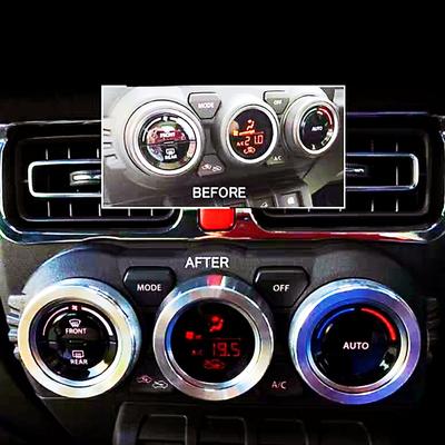 3pcs For Suzuki Jimny 2019 2020 Car Air Conditioning Sound Knob Aluminum Alloy Decorative Ring Covers JB64JB74 Accessories