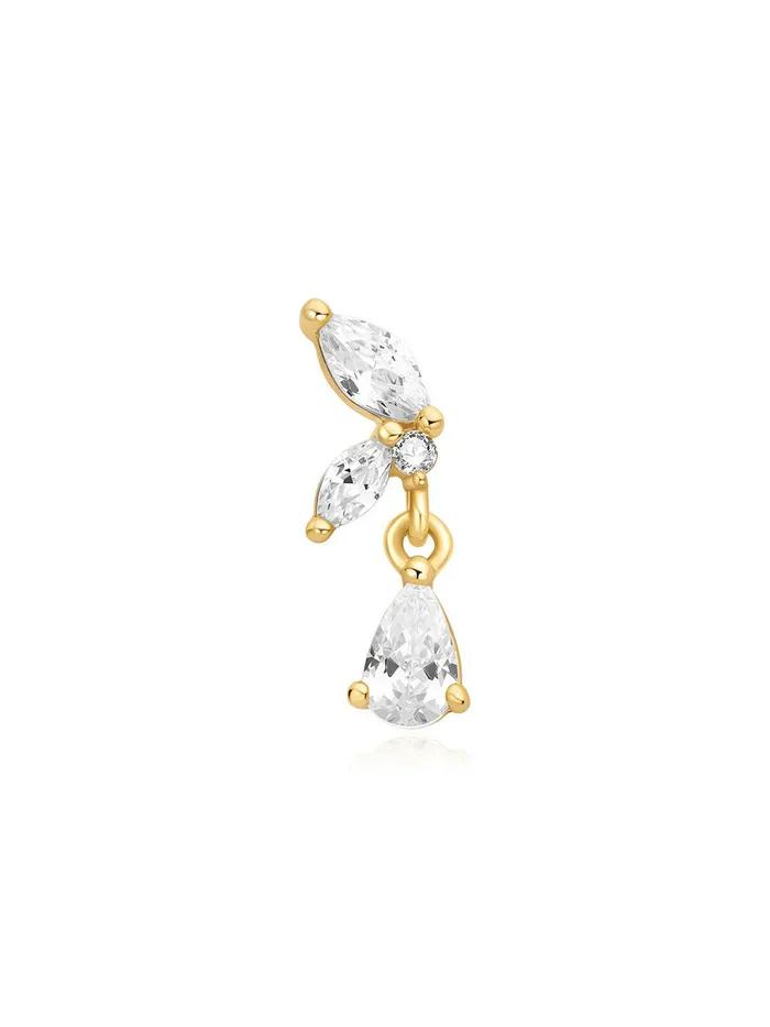 Gold Marquise Drop Barbell Unilateral Piercing E070-13G.