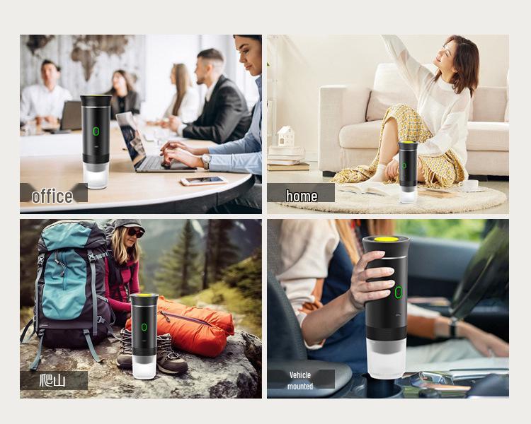 Compact 3-in-1 Espresso Coffee Maker: Capsule, Powder, & Portable Mini Size