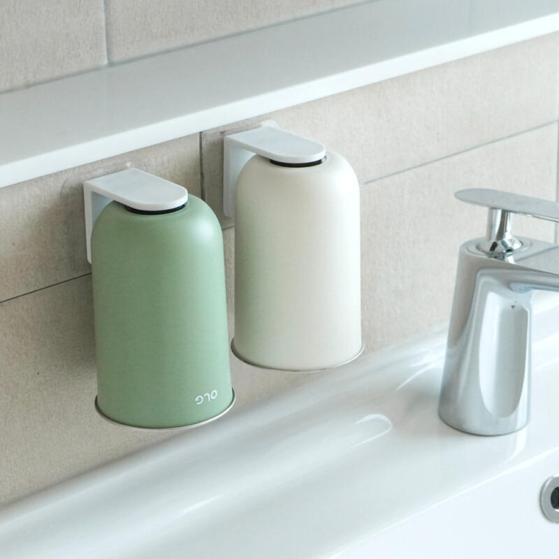 Stainless steel 304 magnetic toothbrush cup set upside down cup Magnetic Toothbrush Set White