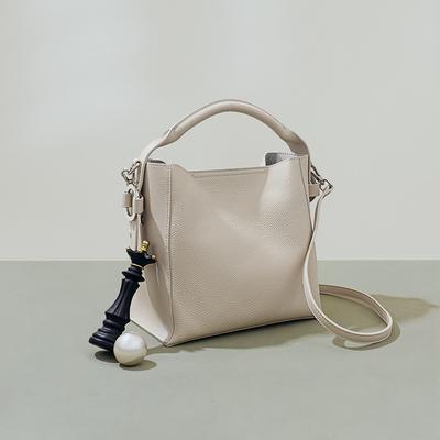 Genuine Leather Women's Bag First-layer Cowhide Bucket Bag Niche Design New Large-capacity Portable Shoulder Bag