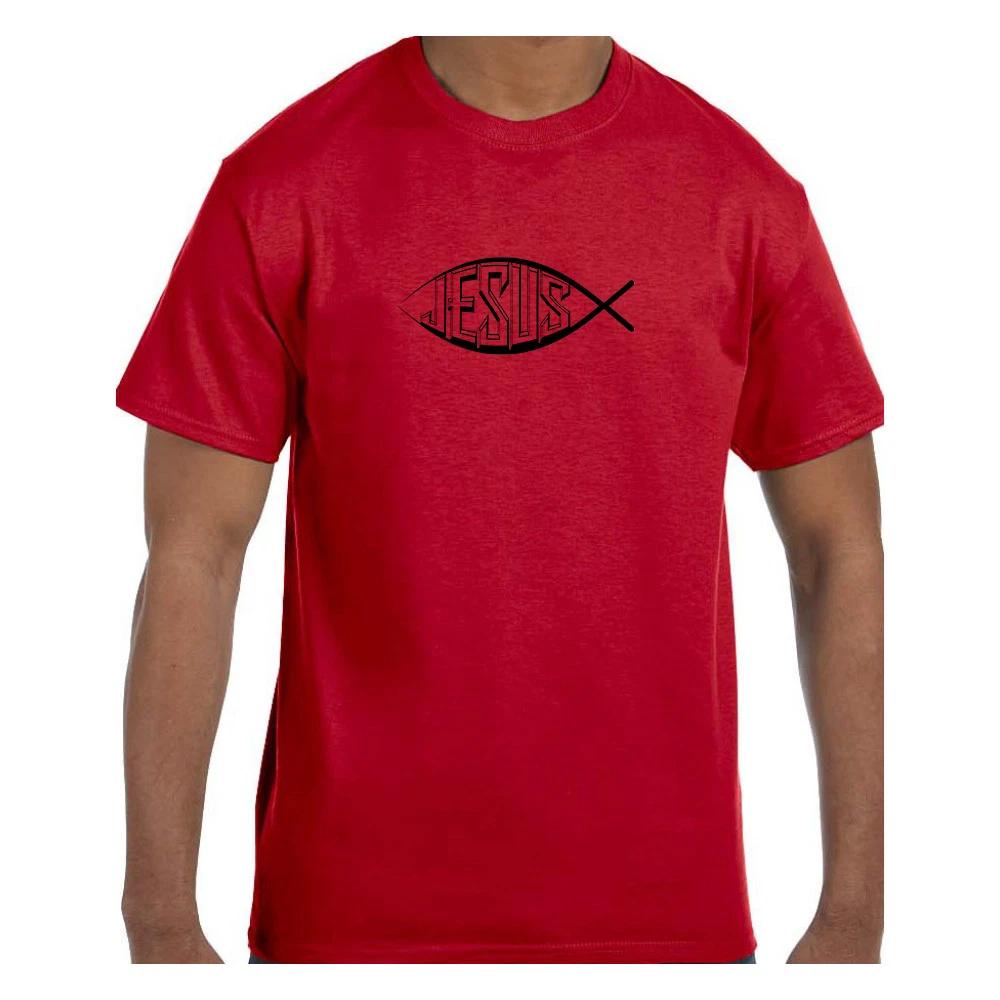 Jesus Fish Ichthus Christian T shirt T shirt L