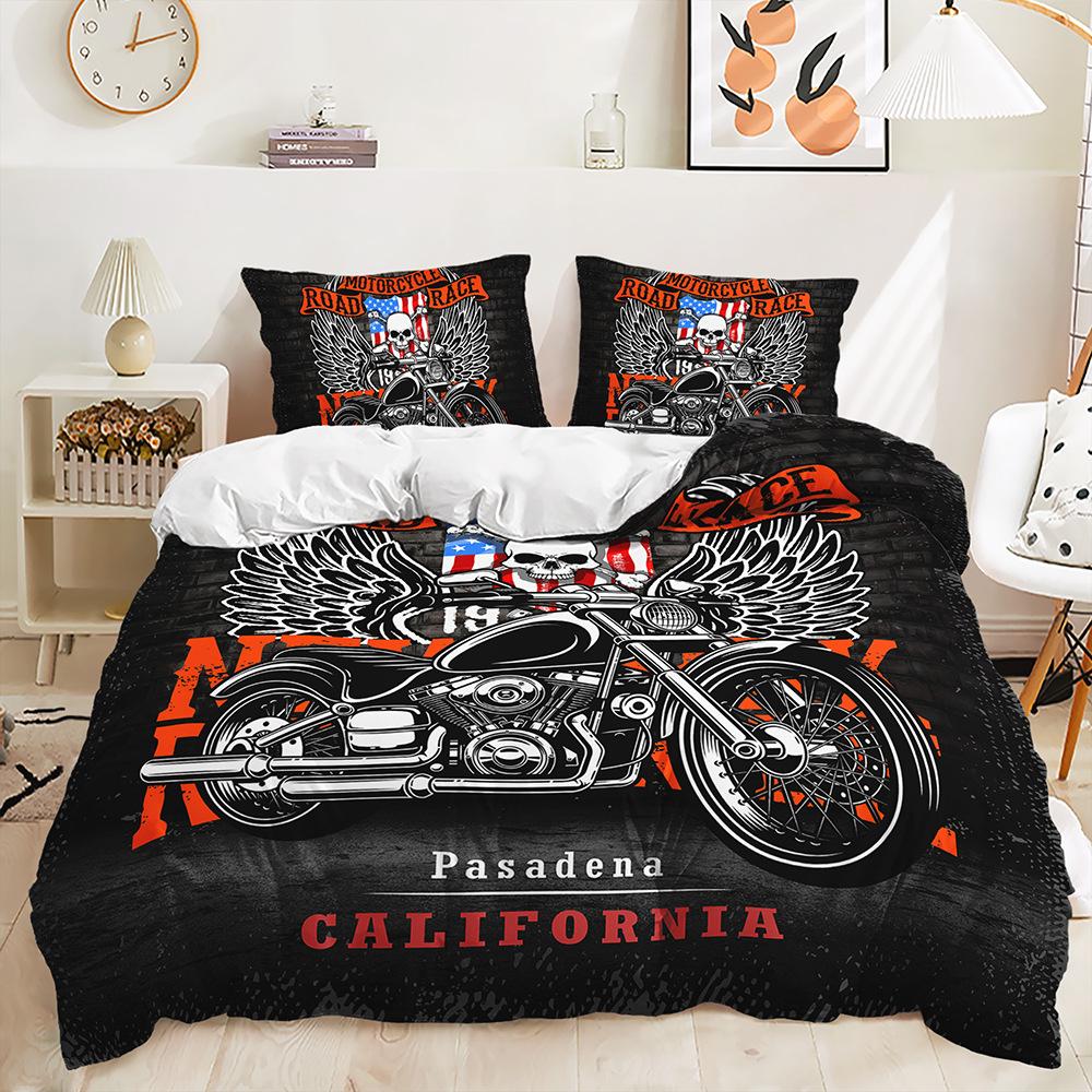 Three-Piece Quilt Cover Skull Two-Piece Bedding Set