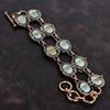 Amazonite Bracelet Copper Wire Wrapped Gemstone Jewelry Adjustable Chain Bracelet Copper Bracelet Handmade Wire Wrap Bracelet Gifts For Wife