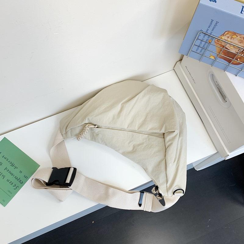 

Нейлоновая сумка большой вместимости легкая простая однотонная сумка-пельмень трендовая литературная сумка-мессенджер студенческая сумка для занятий