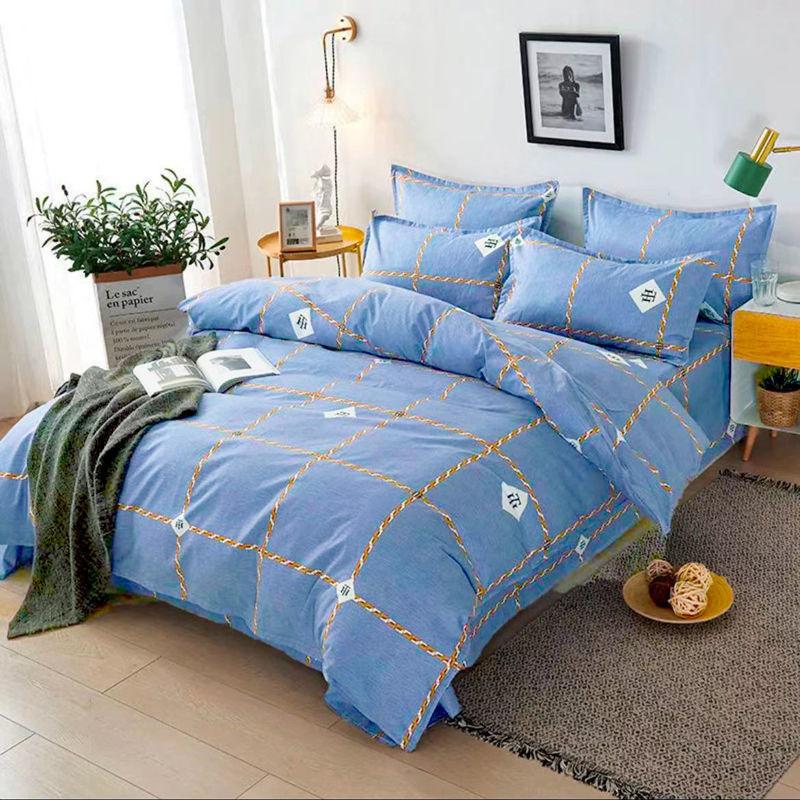 Thickened Sanding Quilt Cover Single Sheet Student Apartment Hotel Bedding Sheet Single Twill Skin-friendly Quilt Cover 4pcs