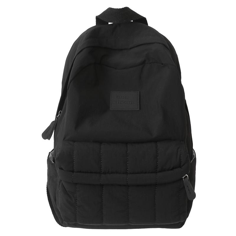 Student School Bag Men's Solid Color Backpack Women's Large Capacity Backpack