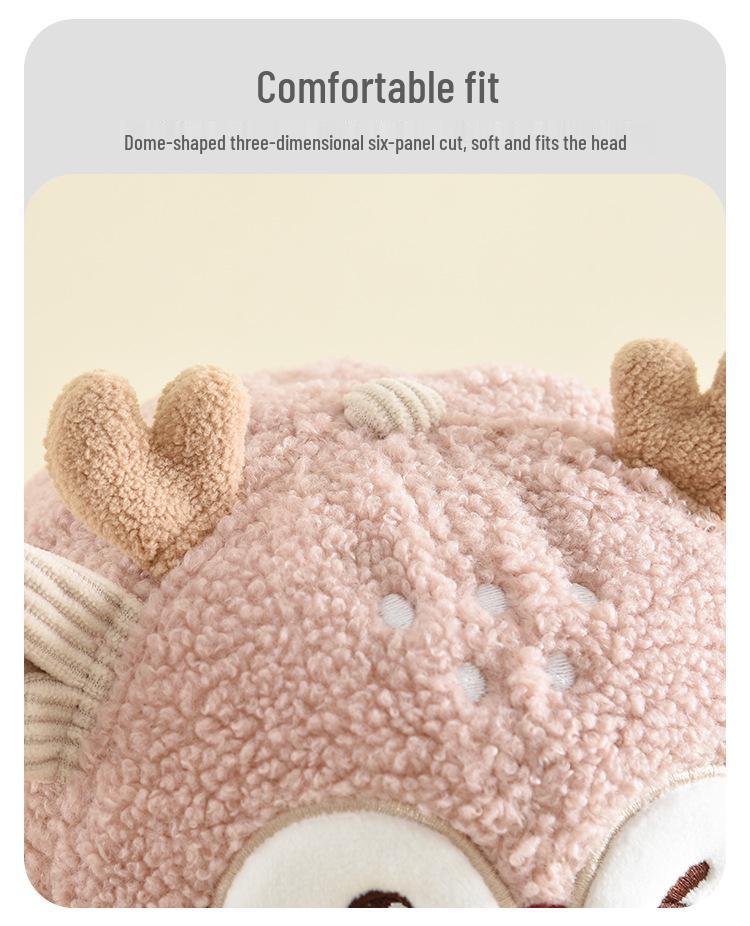 Children's 3D Cartoon Little Deer Baseball Cap - Cute, Comfortable, Versatile, and Windproof Hat.