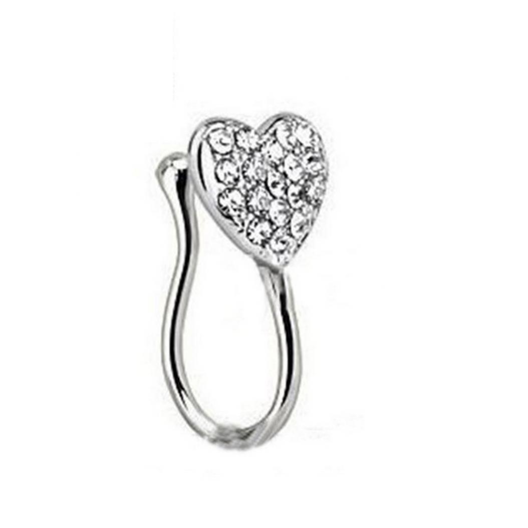 

Женская клипса-пирсинг на нос серебряный