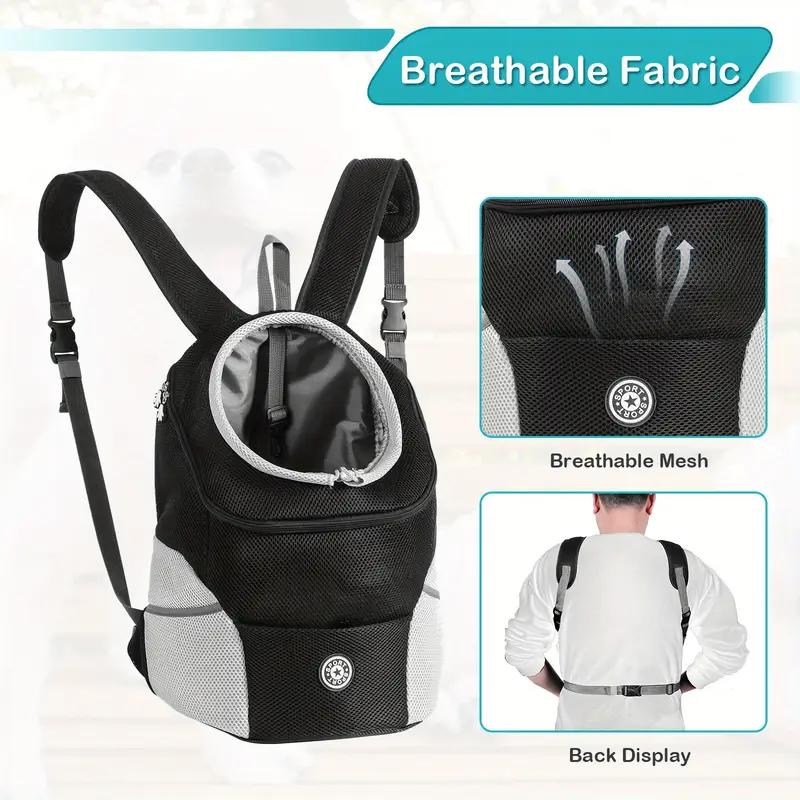 New Dog Pet Backpack Comfortable Carrier Travel Hiking Bag Front Pack Breathable Adjustable Straps for Small Medium Dogs Cats