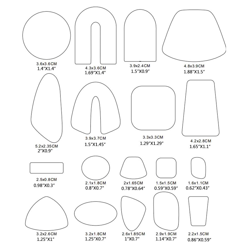 Polymer Clay Cutters DIY Clay Cutters Shapes for Polymer Jewelry Making with Earring Cards Hooks DIY Plastic Bags