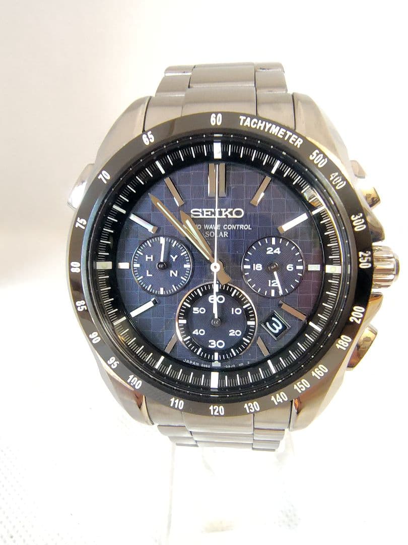 

[USED] Seiko Brightz Chronograph, Black, Radio-Controlled Solar