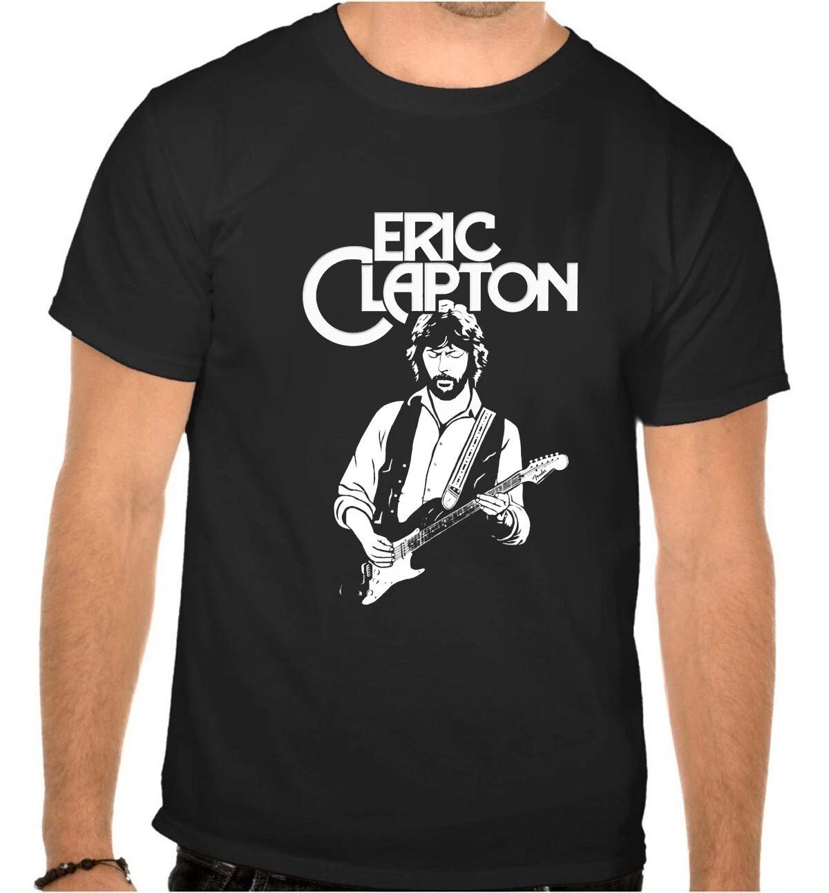 

ERIC CLAPTON ROCK Music Black T-SHIRT -1145- L