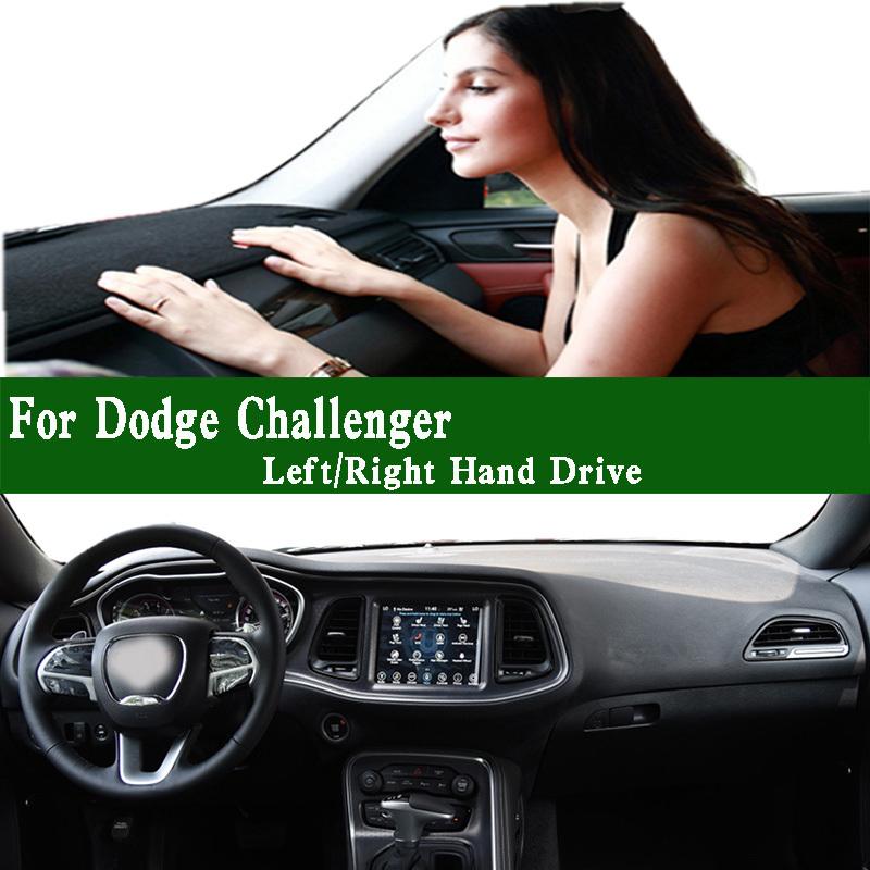 Voor Dodge Challenger SXT SRT 2015- Dashboardhoes Dashboard Cover Instrumentenpaneel Zonnescherm Anti-Vuil Pad Dash Mat Sieraden