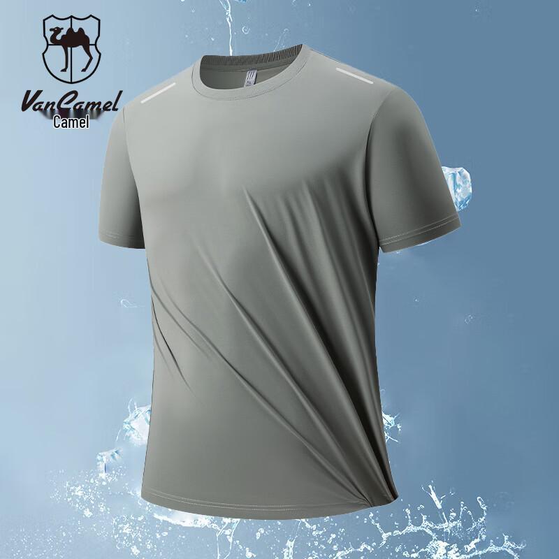 VANCAMEL Men s Quick-Dry Breathable Short Sleeve T-Shirt XL серый