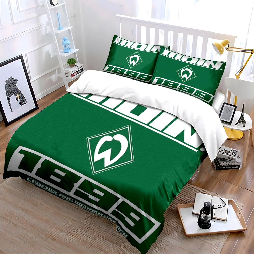 Green Sports Logo Bedding Set Bedding Duvet Cover Set Duvet Cover Pillowcases Home Decor (1 * Duvet Cover 2 * Pillowcases, without duvet insert)
