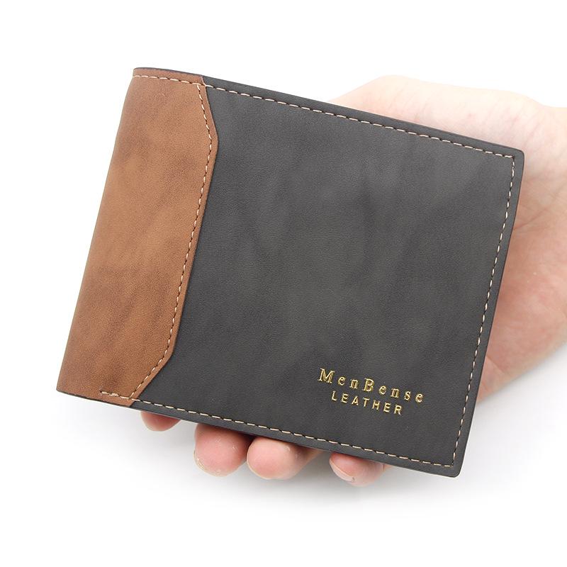 Men'S Wallet Black/Brown/Coffee Business Card Holder Case Male Short Purse PU Leather Money Bag For Men Credit Card Wallet