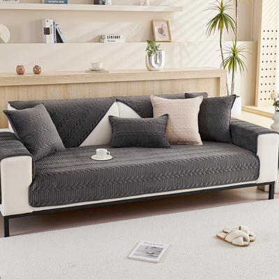 Winter Sofa Cushion Thickened Ultra-Soft Plush Cushion Non-Slip Leather Sofa Back Cushion Cover Nordic Simple