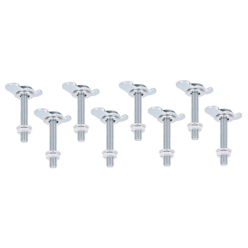 8pcs M8x60 L Track Double Lug Thrded Stud Nut Fitting 6000lbs Load Capacity for Truck Bed Trailer Pickup RV ATV
