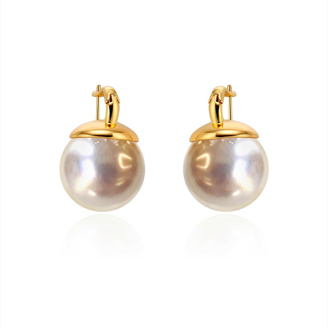 Spring And Summer Trend Fashion Commuting Versatile Big Pearl Earrings Ear Buckles Simple Big Stud Earrings Temperament Premium Earrings