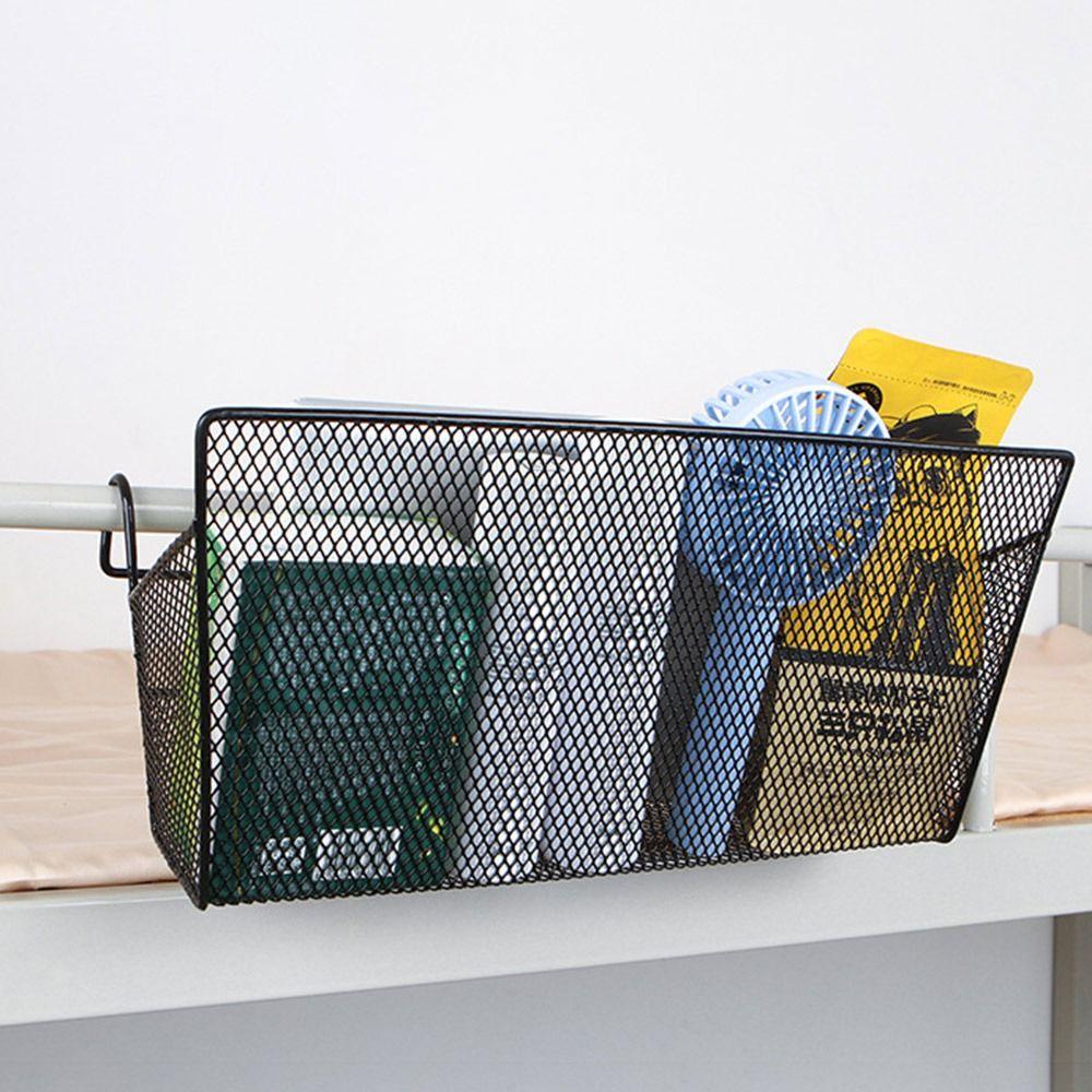 With Hook Bedside Hanging Basket Large Capacity Bedside Rack Durable Storage Basket