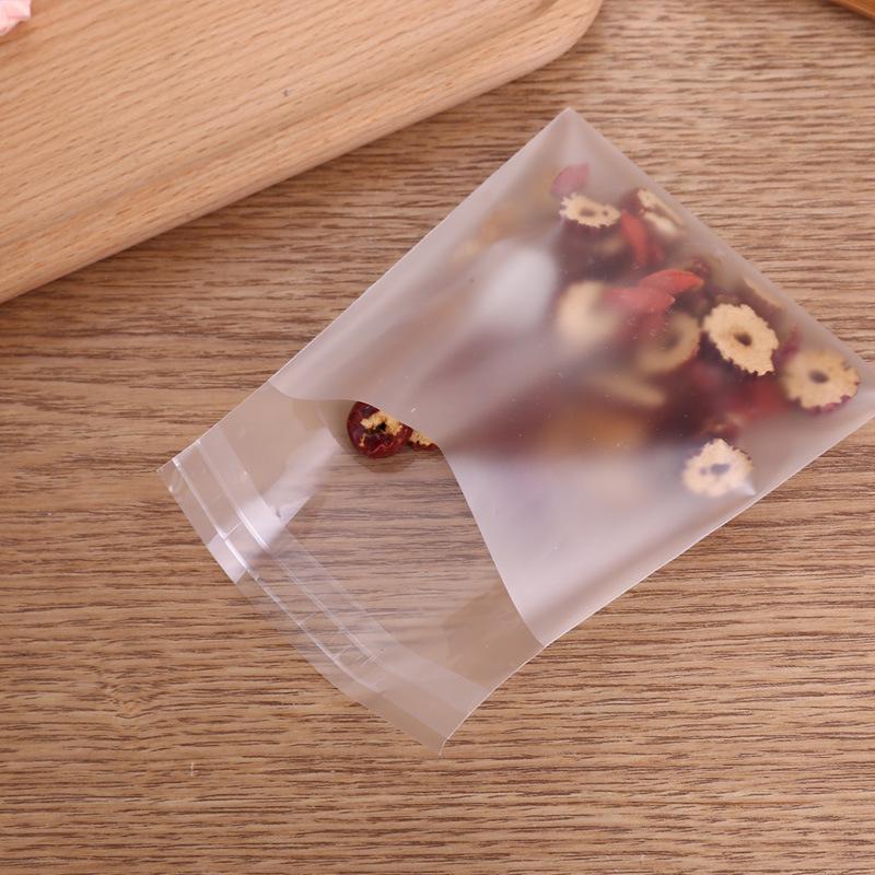 Milchig-transparente selbstklebende Verpackungsbeutel für Kekse und Schneekuchen - Geschenktüte aus lebensmittelechtem Kunststoff
