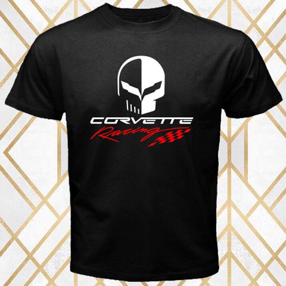 

Черная футболка унисекс Corvette Racing Jake Scull Skull Logo