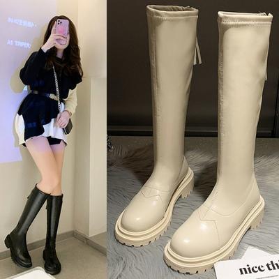 Bottes de chevalier à la mode et amincissantes à semelles épaisses et talons épais européennes et américaines