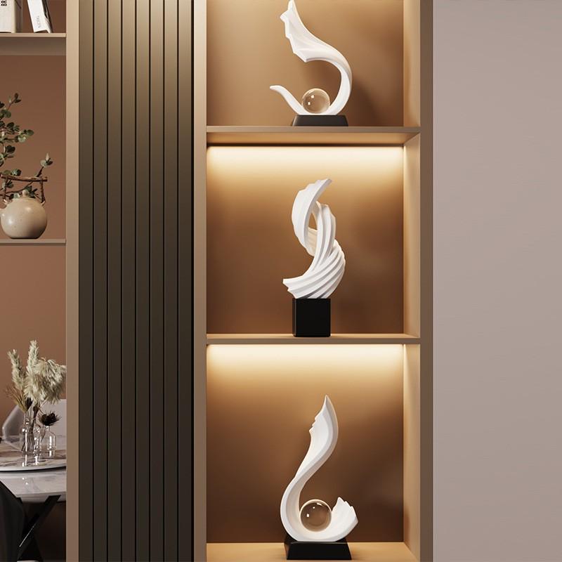 Modern Minimalist Resin Art Decor Sculpture Living Room TV Cabinet Shelf Decoration Gift Housewarming