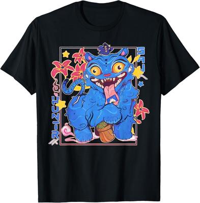 Lustiges Derpy Tiger Japanische Kunst T-Shirt