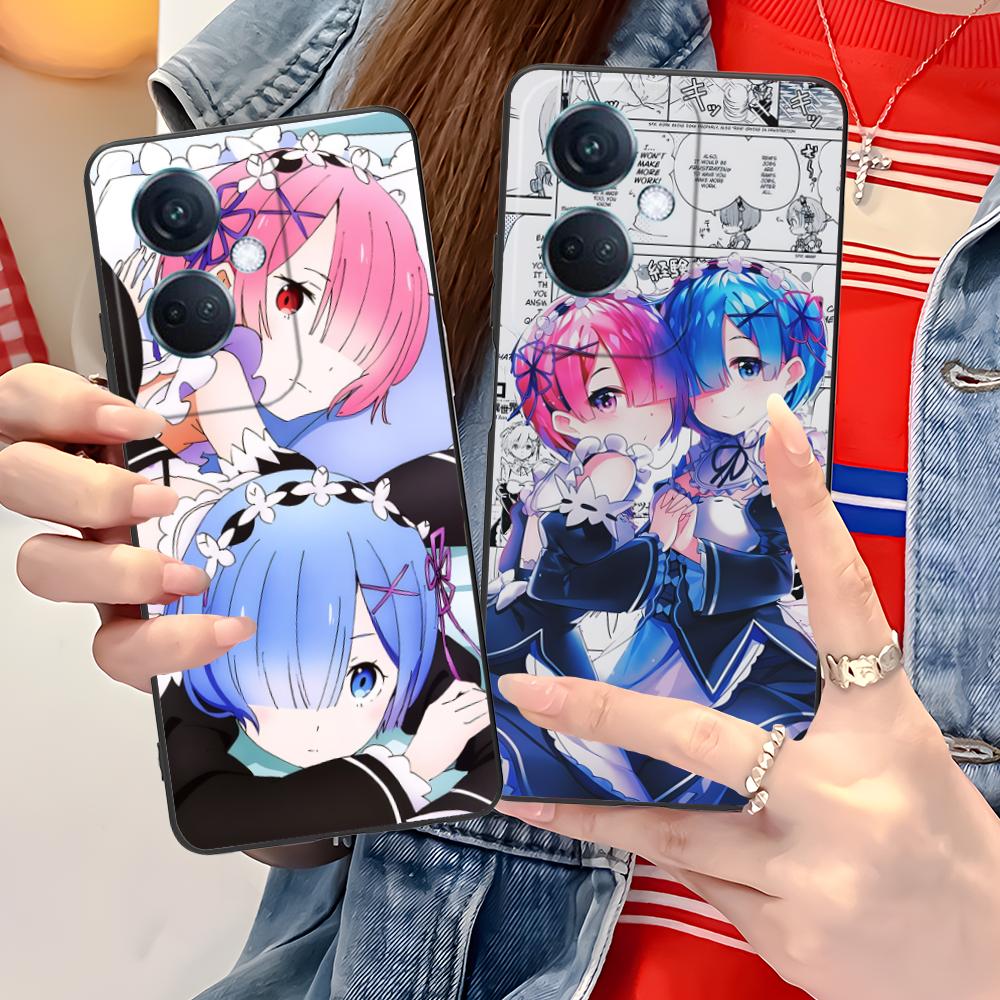 ReZero Rem Ram Matte TPU Mobile Phone Case for OPPO Find X9 X8 X7 X6 X5 X3 X2 Plus S Pro Ultra Lite Colorful Printing Cover