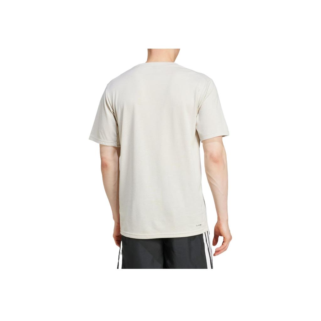 Adidas Essentials Climacool Comfortable Fashion Versatile Casual Short Sleeve T-Shirt Men Tops Miracle-Alunite-Brown JC7736