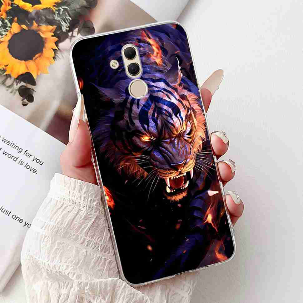 For Huawei Mate 20 Lite 6.3" Case SNE-AL00 Cute Cat Soft Silicone Cover For Huawei Mate 20Lite SNE-LX1 Colorful Butterfly Shell