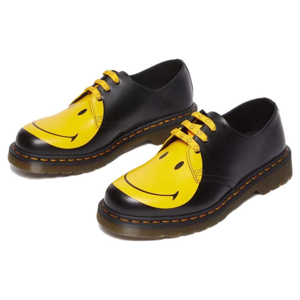 DR. Martens 1461 Leder Runde Zehenpartie Schnürschuhe Freizeitschuhe Damenschuhe Schwarz Gelb 31390005