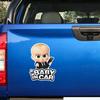 Car Sticker Self-adhesive Waterproof Decorative Eco-friendly Tear Resistant Reflective Cartoon Shape Baby In Car Print No Mark Left Bumper Decals