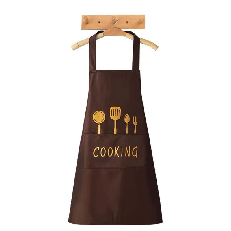 Home Professional Waterproof Oil Proof Apron Men Women Wipeable Hands Kitchen Cooking Stain Protection Waist Apron Adjustable кофейный