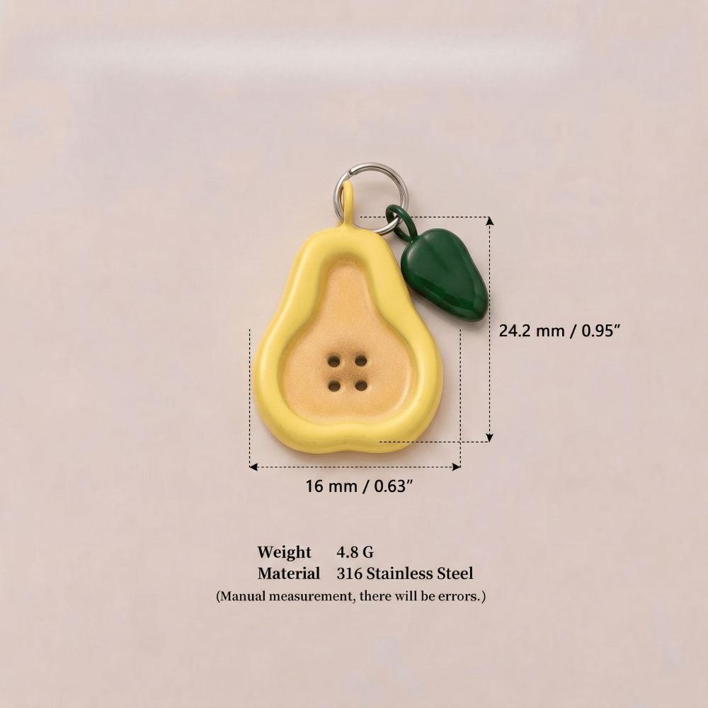 Drop Oil Craft Finish Enamel Mini Pendants 3D Vegetable Drop Oil Beads Keychain Ornament Decor