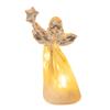 LED Luminous Little Angel Ornament - Plastic Imitation Crystal Cartoon Decorative Night Light with Soft Glow