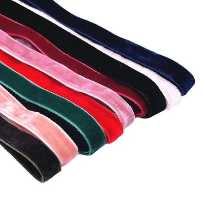 6-50mm Colored Double-Sided Velvet Ribbon Flocked Satin DIY Accessories