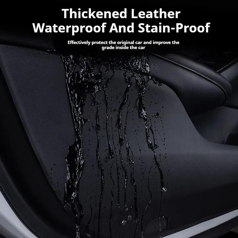 For Xpeng P7 2022 2023 2024 4Pcs Car Door Anti Kick Protection Pad Panel Alcan Tara Suede Auto Doors Anti-Dirty Cover Sticker