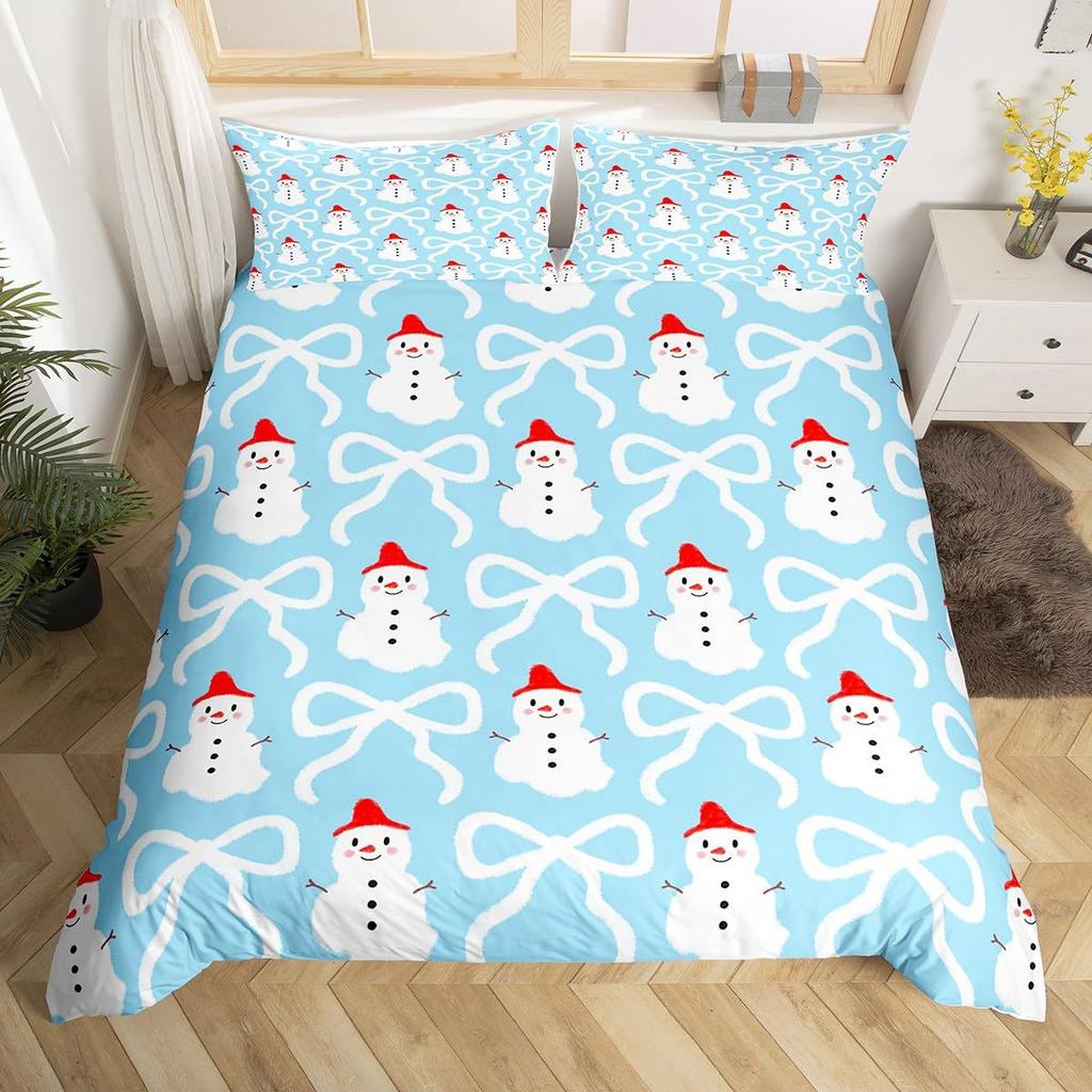 Christmas-themed Down Comforter Set Bedding Set 3-piece Duvet Cover Set