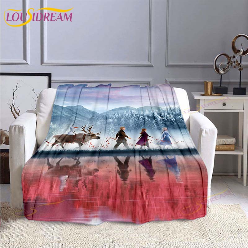 Gefrorene Mode-Decke Anime Flanell Bett-Überwurf Weiche 3D-bedruckte Cartoon-Decke Sofa Reise Camping Kinderdecke