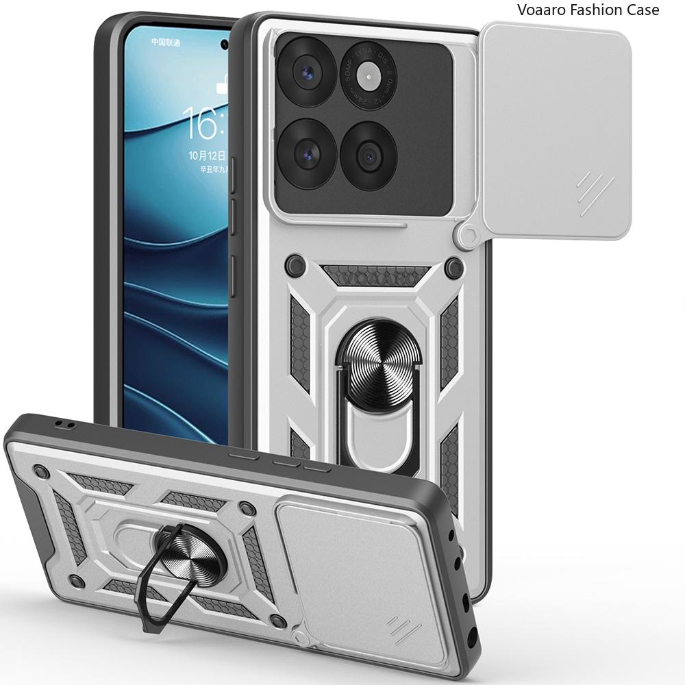 

Чехол-накладка Slide Lens Armor для Motorola Moto Edge 60 Fusion, чехол с магнитной вращающейся кольцевой подставкой для Motorola Edge 60 Fusion Edge 60 Fusion серебряный