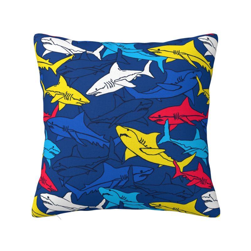 Fashion Ocean Animal Shark Cushion Covers xcm Polyester Pillow Case Sofa Chair Square Pillowcase Decoration